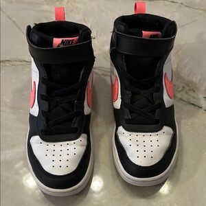 Nike Kids Black and Pink High-Top Sneakers
